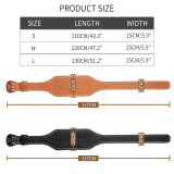 Competitive price Adjustable Custom cowhide cow leather weightlifting Gym belt weight lifting belt
