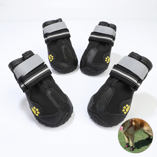 Dogs non-slip anti skid cotton pvc rubber antiskid waterproof silicone reusable protection rain shoes pet snow boots