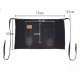 Customized Logo Black Denim Cotton Apron Woman Kitchen Work Half Waist Apron