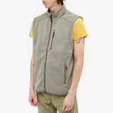 Fleece Custom Vest Men Zip Closure Outdoors Funnel Neck 2 Side Pockets Wholesale