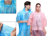 Custom reuseable adult raincoat Logo print Plastic Disposable Mens Rain Gear Ponchos eva lightweight raincoat