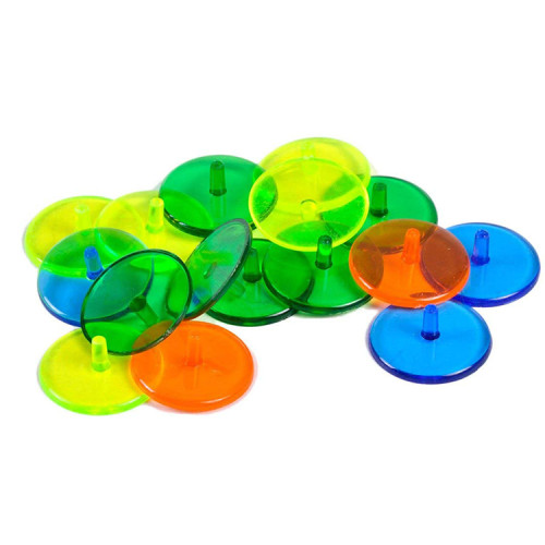 Transparent Round Plastic Pink Golf Ball Marker