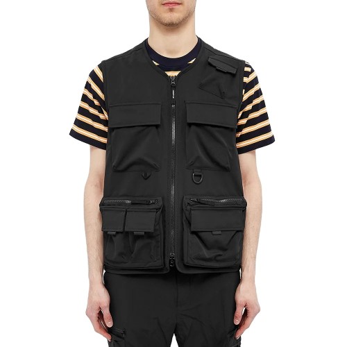 Workwear custom design logo mens 100% polyester waterproof cargo pockets zipper fly vest