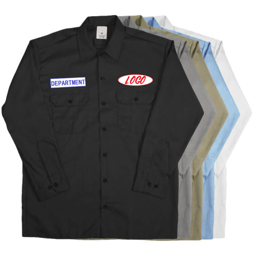 Hot Sale Mens Custom Mechanic Long Sleeve Garage Workshop Work Shirt For Men