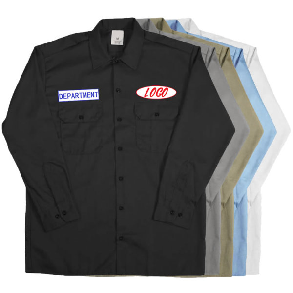 Hot Sale Mens Custom Mechanic Long Sleeve Garage Workshop Work Shirt For Men