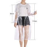 Women's Girls Fashion Clear Hooded Raincoat Lightweight Travel Packable Rain Jacket Poncho Rainwear