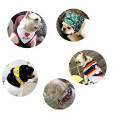 Custom Printed Cotton Pet Triangle Dog Bandana Custom Dog Kerchiefs Pet Dog Collar Bandanas