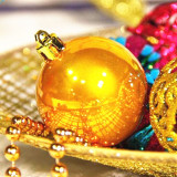 Wholesale high quality Gold glass Christmas Ball Baubles for Christmas ornament