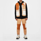 Fashion wholesale custom 100% cotton mens colorblock cargo utility vest