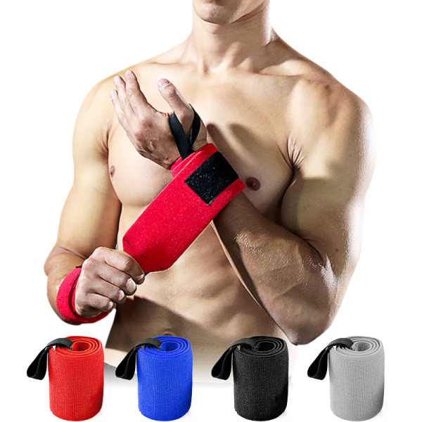 Custom Heavy Duty Strength Fitness Cotton Gym Wrist Wraps Weight Lifting Powerlifting Elastic Wrist Support