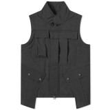 Wholesale customized design mens five pockets zipper fly tactical black work cargo vest