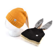 Winter fashion mommy and me poms beanies mom and baby hat
