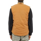 Custom design logo mens ribbed collar waterproof 100% cotton utility vest wholesale