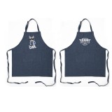 Wholesale Custom Logo Desinger Tool Pockets Adjustable BBQ Chef Kitchen Blue Washed Denim Apron