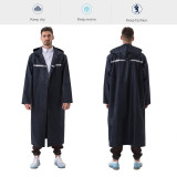 Adult Custom Hiking Thickened Travel Waterproof Best Tear Resistance Bike reflective black rain coat men raincoats