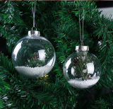 Wholesale custom glass transparent Christmas tree Ornaments ball supplier