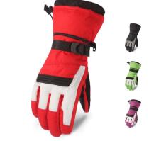 Women Winter snowboard gloves  Custom waterpoof gloves Warm Nylon Cycling Gloves with pocket