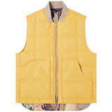 Factory manufacturer custom print mens ribbed collar zipper fly reversible puffer vest