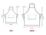 Wholesale Custom Logo Desinger Tool Pockets Adjustable BBQ Chef Kitchen Blue Washed Denim Apron
