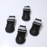Dogs non-slip anti skid cotton pvc rubber antiskid waterproof silicone reusable protection rain shoes pet snow boots