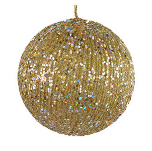 Wholesale custom gold glitter shiny Christmas Ornaments ball