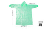 Travel Portable Rain Coat Waterproof Pe Adult Men's Transparent Clear  Poncho Custom Logo Disposable Raincoast for Safe