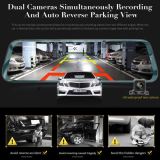 New product 2 camera car DVR rearview mirror dual channel vehicle traveling data recorder