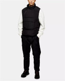 Custom men fashion black sleeveless sport padded winter gilet jacket