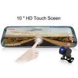 New product 2 camera car DVR rearview mirror dual channel vehicle traveling data recorder