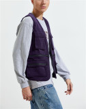 Mens custom fashion wear zip pockets nylon utility vest