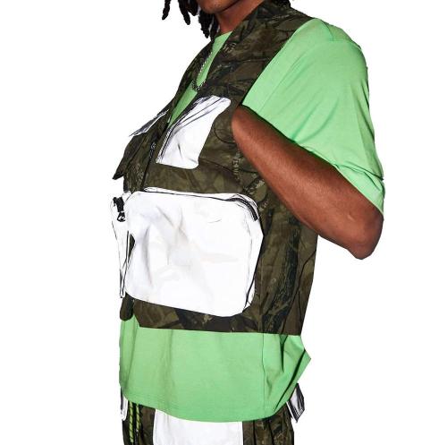 Fashion Wholesale Custom high quality man Reflective Utility Vest oversize vest