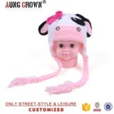 fashion Baby Cotton Knitted Caps Kid Fashion Warm Winter Hat With Pom Pom