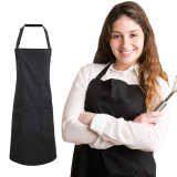 Dark green Navy blue high quality canvas cotton aprons kitchen custom print japanese korea style cooking apron