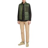 Custom Puffer Vest Men Drawstring Hem Sleeveless Winter Outerwear Fitted Funnel Neck