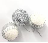 Wholesale siver giant outdoor Christmas Baubles for Christmas ornament