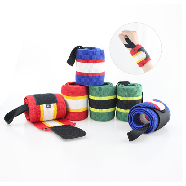 Multicolor Sport Exercise Fitness Black Lifting Weight Nylon Wrist Wraps Custom Logo