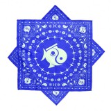 Screen Printing Custom Logo Printing Square Handkerchief Cotton Bandana