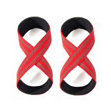 Power Grip Custom Logo Powerlifting Gym Wrist Straps Cross Training Figure 8 Weight Lifting Straps