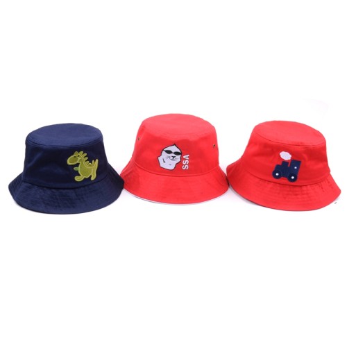 Cheap funny embroidery logo children bucket hat wholesale