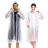 Raincoat For Adults Reusable Disposable Rain Ponchos with Hoods  Button and Sleeves rain coat womens  Plastic rain coat poncho