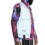wholesale custom high quality mens fashion reflective sleeveless utility cargo vests