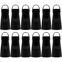 Cheap Custom Printing Adjustable Kitchen Cooking Apron bib black apron set