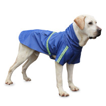 Pet small clothes large raining coat jacket strip hoodie poncho reflective puppy jumpsuit wear with custom big dog raincoats