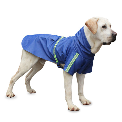 Pet small clothes large raining coat jacket strip hoodie poncho reflective puppy jumpsuit wear with custom big dog raincoats