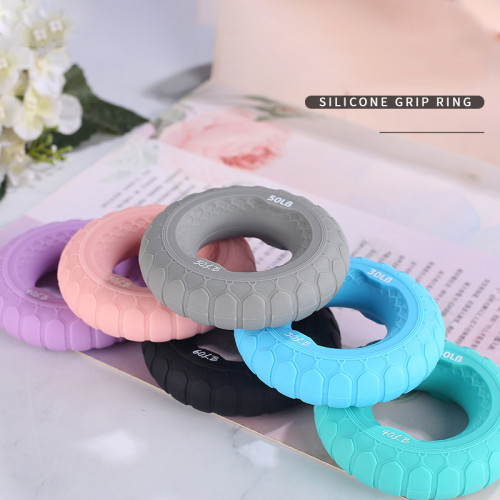 Custom Logo Anti hand exercise Stress Ring finger resistance silicone hand grip ring