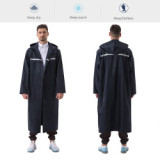 Adult Custom Hiking Thickened Travel Waterproof Best Tear Resistance Bike reflective black rain coat men raincoats
