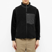 Custom design mens reversible puffer functional pockets zipper fly fleece vest