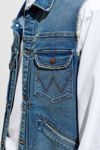 Fashion Wholesale Custom Man Pleated Denim Vest utility vest