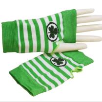 Hot custom Saint Patrick's Day cotton long gloves good quality short  gloves for Irish Festival