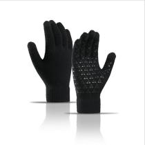 Winter Knit Gloves Touchscreen Warm Thermal Soft Lining Elastic Cuff Texting Anti-Slip Glove for Women Men